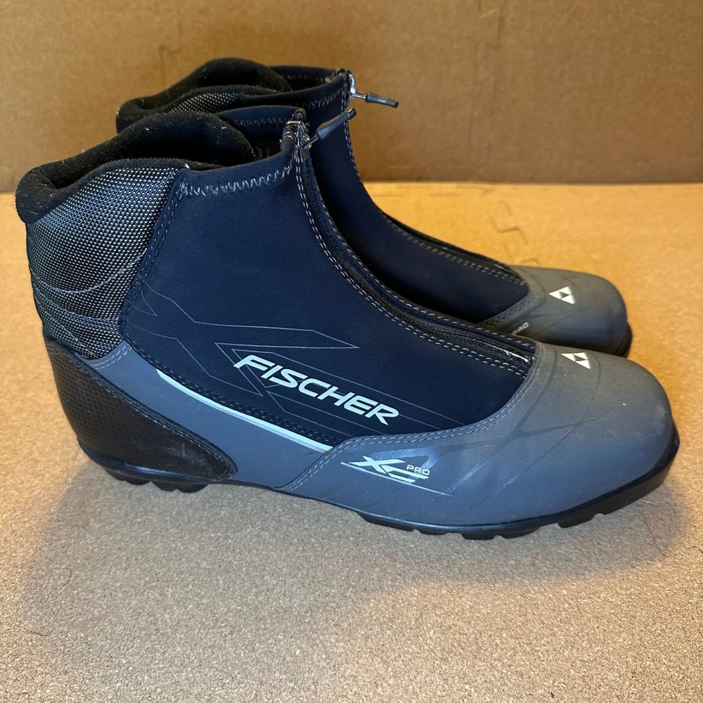 Fischer XC Pro Cross Country Ski Boots NNN Black Grey EU 46 Mens Touring
